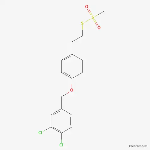 Molecular Structure of 887354-40-7 (1,2-Dichloro-4-[[4-(2-methylsulfonylsulfanylethyl)phenoxy]methyl]benzene)