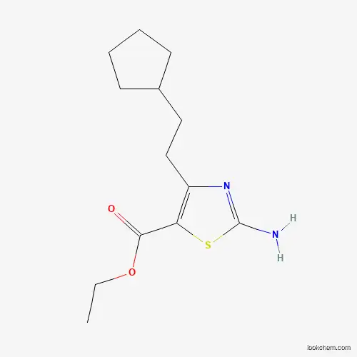 Molecular Structure of 887589-97-1 (Ethyl 2-amino-4-(2-cyclopentylethyl)thiazole-5-carboxylate)
