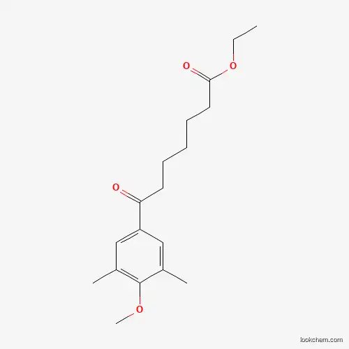 Molecular Structure of 898751-10-5 (Ethyl 7-(3,5-dimethyl-4-methoxyphenyl)-7-oxoheptanoate)