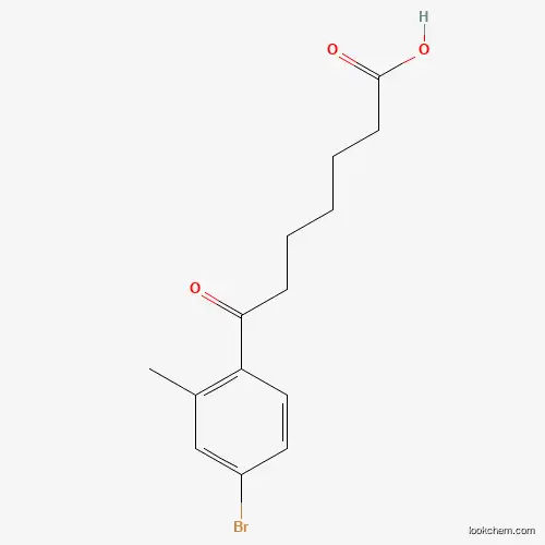 Molecular Structure of 898767-37-8 (7-(4-Bromo-2-methylphenyl)-7-oxoheptanoic acid)