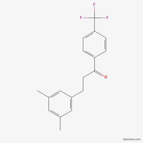 Molecular Structure of 898780-88-6 (3-(3,5-Dimethylphenyl)-4'-trifluoromethylpropiophenone)