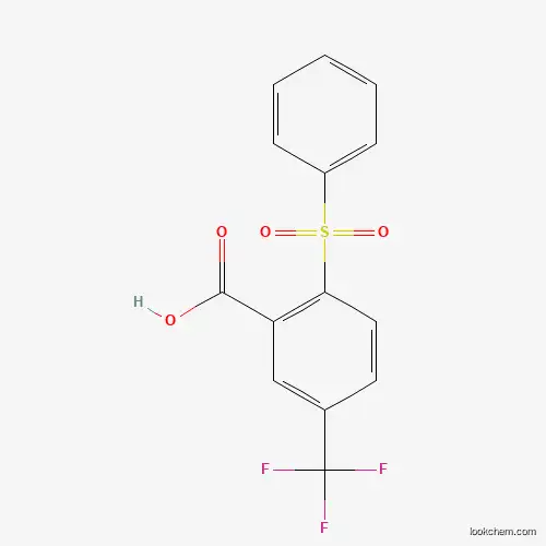 Molecular Structure of 914637-55-1 (2-Benzenesulfonyl-5-(trifluoromethyl)benzoic acid)