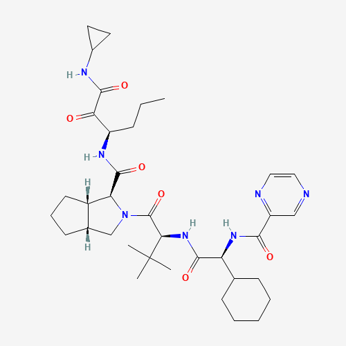 Cyclopenta[c]pyrrole-1-carboxaMide, (2S)-2-cyclohexyl-N-(2-pyrazinylcarbonyl)glycyl-3-Methyl-L-valyl-N-[(1R)-1-[2-(cyclopropylaMino)-2-oxoacetyl]butyl]octahydro-, (1S,3aR,6aS)-
