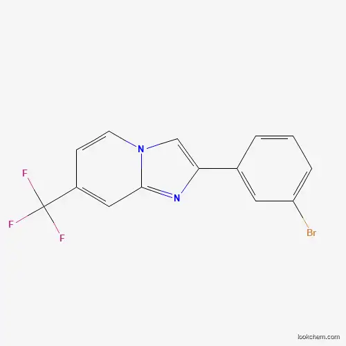 Molecular Structure of 944580-93-2 (2-(3-Bromophenyl)-7-(trifluoromethyl)imidazo[1,2-a]pyridine)