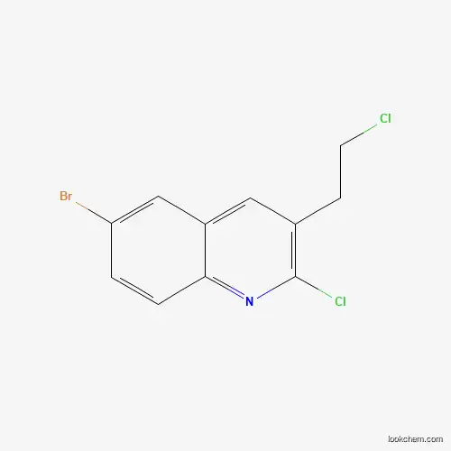 Molecular Structure of 948294-46-0 (2-Chloro-3-(2-chloroethyl)-6-bromoquinoline)