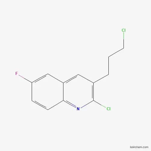 Molecular Structure of 948294-65-3 (2-Chloro-3-(3-chloropropyl)-6-fluoroquinoline)