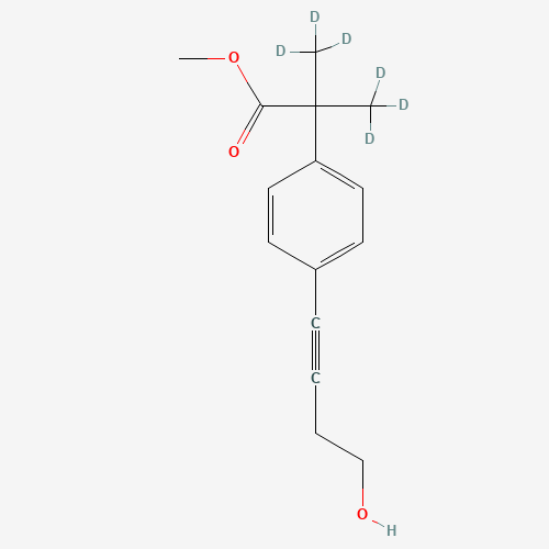 4-(4-Hydroxy-1-butynl)-α,α-di-(methyl-D3)-benzeneacetic Acid Methyl Ester