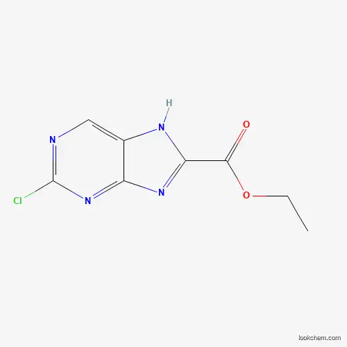 Molecular Structure of 1044772-74-8 (Ethyl 2-chloro-9H-purine-8-carboxylate)