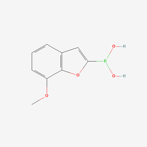 Molecular Structure of 1094417-81-8 ((7-Methoxybenzofuran-2-yl)boronic acid)