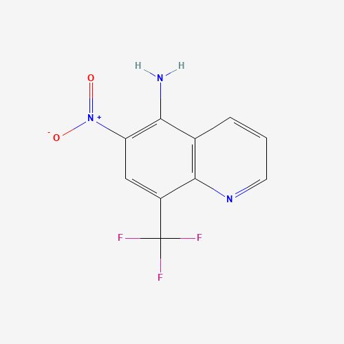 Molecular Structure of 1142190-21-3 (6-Nitro-8-(trifluoromethyl)quinolin-5-amine)