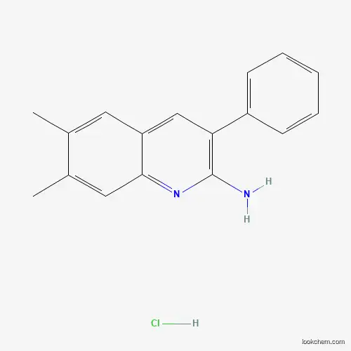 Molecular Structure of 1172344-66-9 (2-Amino-6,7-dimethyl-3-phenylquinoline hydrochloride)