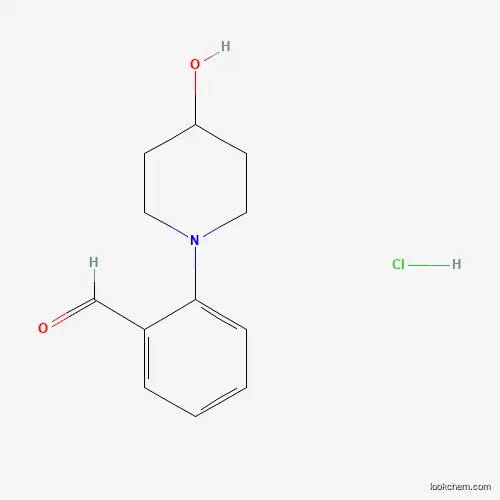 2-(4-Hydroxypiperidin-1-yl)benzaldehyde hydrochloride 1185302-49-1