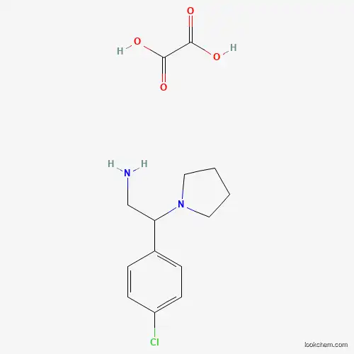 Molecular Structure of 1185303-43-8 (2-(4-Chloro-phenyl)-2-pyrrolidin-1-yl-ethylamine0.5 oxalate)