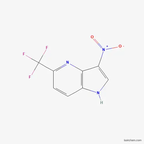 Molecular Structure of 1190312-34-5 (3-nitro-5-(trifluoromethyl)-1H-pyrrolo[3,2-b]pyridine)