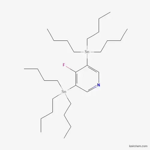 Molecular Structure of 1204580-75-5 (4-Fluoro-3,5-bis(tributylstannyl)pyridine)