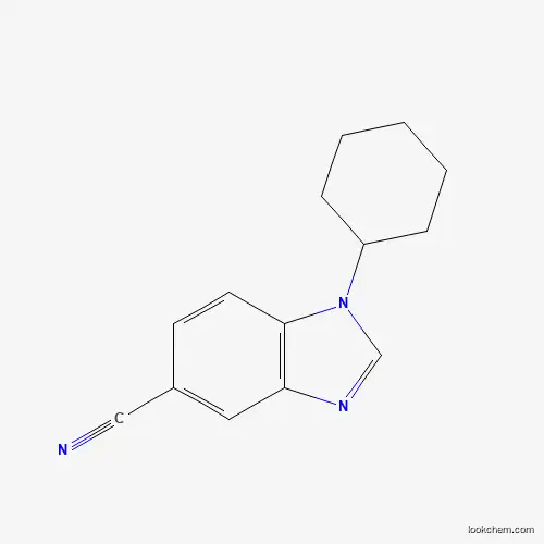 Molecular Structure of 1215206-71-5 (1-Cyclohexyl-1H-benzo[d]imidazole-5-carbonitrile)