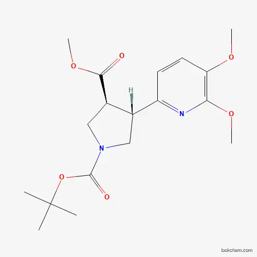 (Rac-trans)-1-tert-Butyl 3-methyl 4-(5,6-dimethoxypyridin-2-yl)pyrrolidine-1,3-dicarboxylate