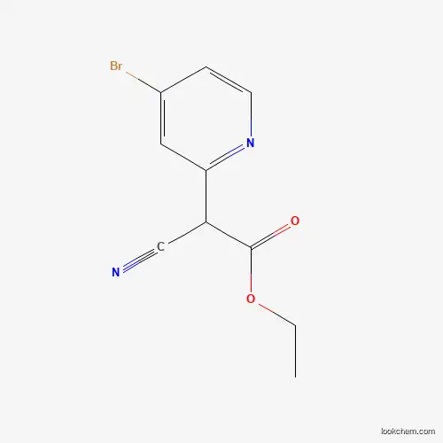 Molecular Structure of 1346809-59-3 (Ethyl 2-(4-bromopyridin-2-yl)-2-cyanoacetate)