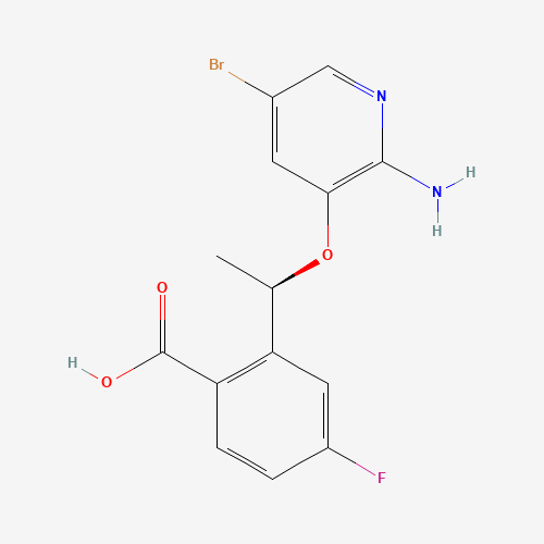 Benzoicacid,2-[(1R)-1-[(2-amino-5-bromo-3-pyridinyl)oxy]ethyl]-4-fluoro-