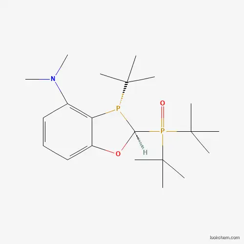 Molecular Structure of 1788085-47-1 ((2S,3S)-N,N-Dimethyl-2-(di-tert-butylphosphinyl)-3-tert-butyl-2,3-dihydro-1,3-benzooxaphosphole-4-amine)