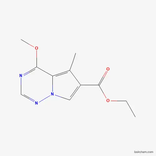 Molecular Structure of 1860028-32-5 (Ethyl 4-methoxy-5-methylpyrrolo[2,1-f][1,2,4]triazine-6-carboxylate)