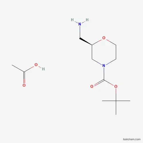 tert-butyl (2R)-2-(aminomethyl)morpholine-4-carboxylate acetate