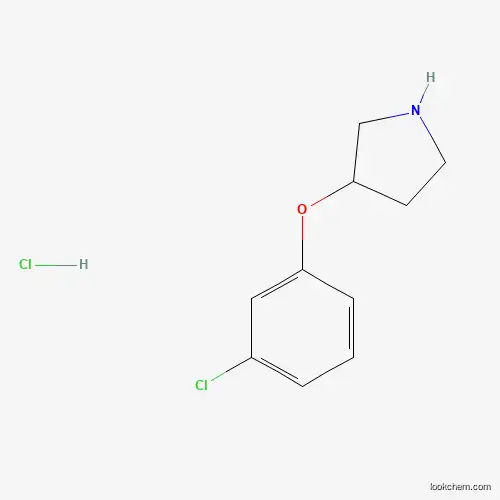 Molecular Structure of 28491-00-1 (3-(3-Chlorophenoxy)pyrrolidine hydrochloride)