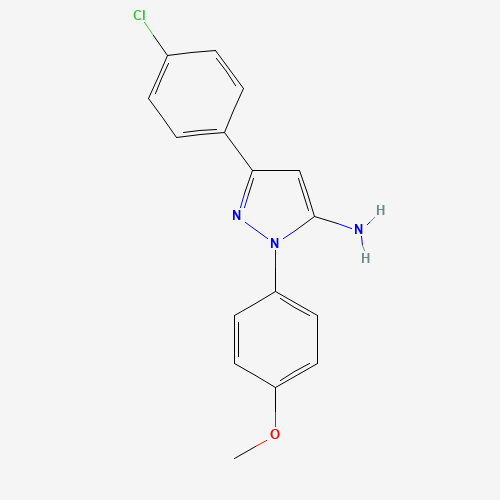 3-(4-CHLOROPHENYL)-1-(4-METHOXYPHENYL)-1H-PYRAZOL-5-AMINE