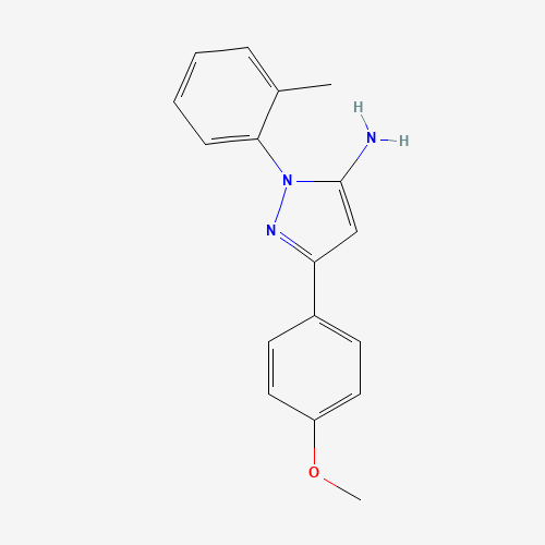 3-(4-METHOXYPHENYL)-1-(2-METHYLPHENYL)-1H-PYRAZOL-5-AMINE