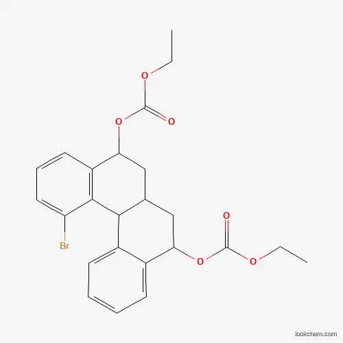 Molecular Structure of 7495-57-0 ((1-Bromo-5-ethoxycarbonyloxy-5,6,6a,7,8,12b-hexahydrobenzo[c]phenanthren-8-yl) ethyl carbonate)