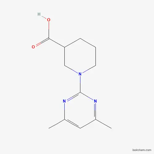 Molecular Structure of 841222-87-5 (1-(4,6-Dimethylpyrimidin-2-yl)piperidine-3-carboxylic acid)