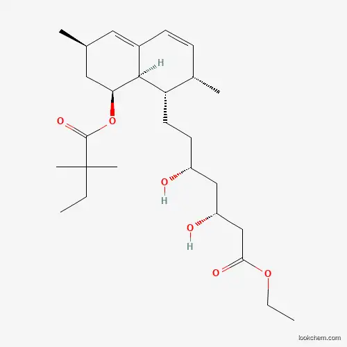 Molecular Structure of 864357-87-9 (Ethyl (3R,5R)-7-{(1S,2S,6R,8S,8aR)-8-[(2,2-dimethylbutanoyl)oxy]-2,6-dimethyl-1,2,6,7,8,8a-hexahydronaphthalen-1-yl}-3,5-dihydroxyheptanoate)