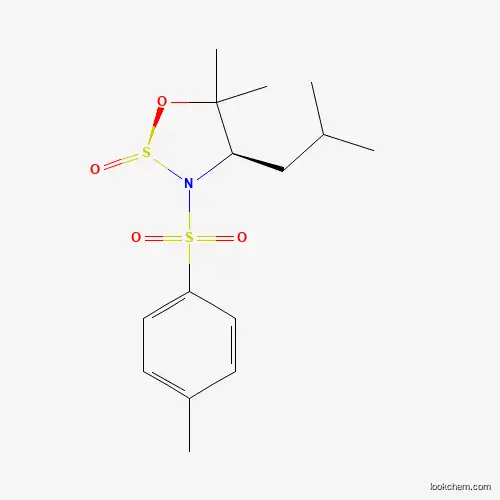 1,2,3-OXATHIAZOLIDINE, 5,5-DIMETHYL-3-[(4-METHYLPHENYL)SULFONYL]-4-(2-METHYLPROPYL)-, 2-OXIDE, (2S,4R)-