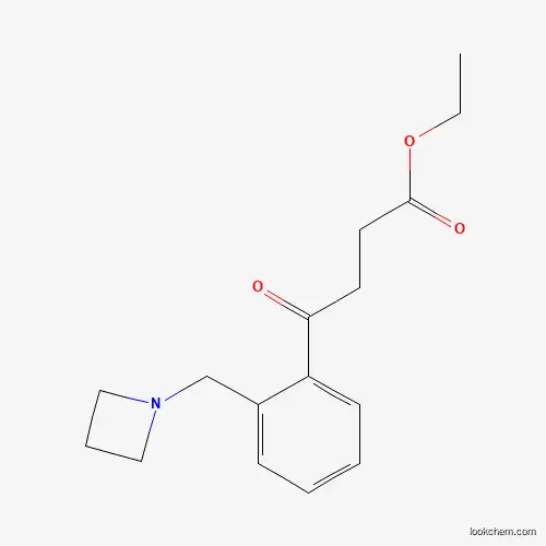 Molecular Structure of 898755-53-8 (Ethyl 4-[2-(azetidinomethyl)phenyl]-4-oxobutyrate)