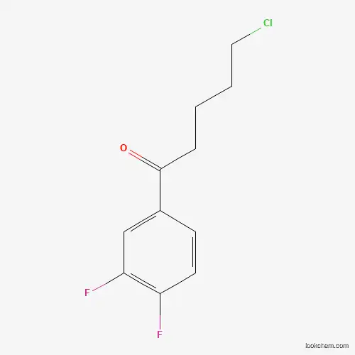 Molecular Structure of 898761-51-8 (5-Chloro-1-(3,4-difluorophenyl)-1-oxopentane)