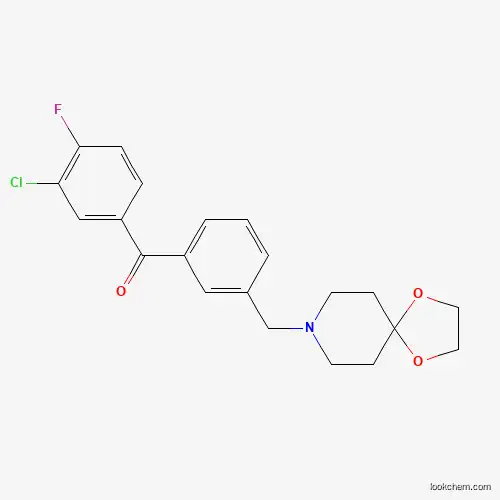 3-CHLORO-3'-[8-(1,4-DIOXA-8-AZASPIRO[4.5]DECYL)METHYL]-4-FLUOROBENZOPHENONE