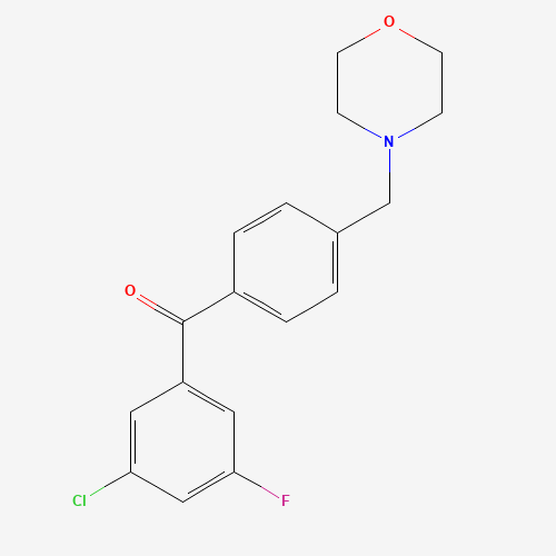 3-CHLORO-5-FLUORO-4'-MORPHOLINOMETHYL BENZOPHENONE