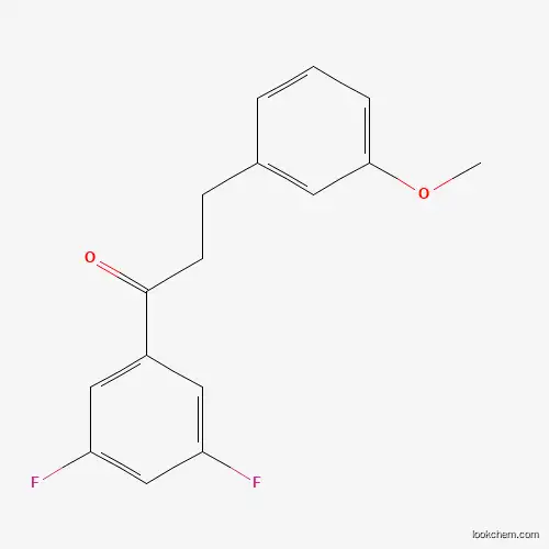 Molecular Structure of 898775-34-3 (3',5'-Difluoro-3-(3-methoxyphenyl)propiophenone)