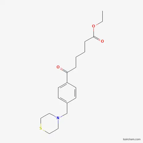 ETHYL 6-OXO-6-[4-(THIOMORPHOLINOMETHYL)PHENYL]HEXANOATE