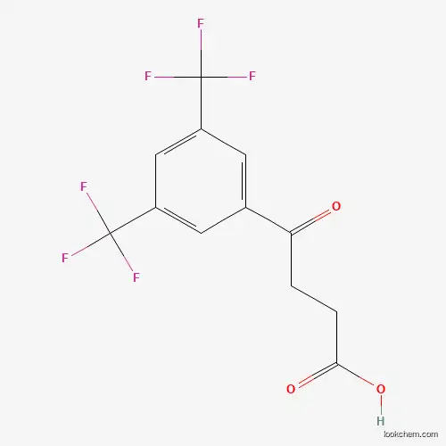 Molecular Structure of 898788-04-0 (4-(3,5-Ditrifluoromethylphenyl)-4-oxobutyric acid)