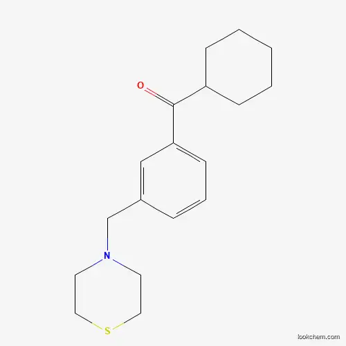 Molecular Structure of 898788-14-2 (Cyclohexyl 3-(thiomorpholinomethyl)phenyl ketone)