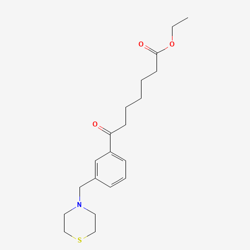 ETHYL 7-OXO-7-[3-(THIOMORPHOLINOMETHYL)PHENYL]HEPTANOATE