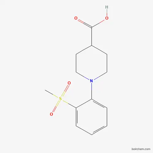 Molecular Structure of 942474-20-6 (1-[2-(Methylsulfonyl)phenyl]piperidine-4-carboxylic acid)