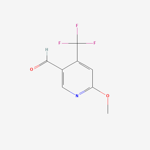 Molecular Structure of 1005171-85-6 (6-Methoxy-4-(trifluoromethyl)nicotinaldehyde)