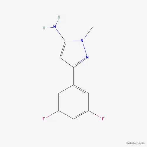 Molecular Structure of 1019010-72-0 (3-(3,5-difluorophenyl)-1-methyl-1H-pyrazol-5-amine)