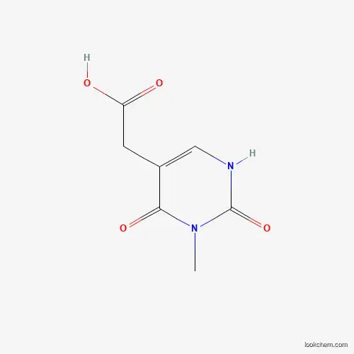 Molecular Structure of 1071308-45-6 ((3-Methyl-2,4-dioxo-1,2,3,4-tetrahydropyrimidin-5-yl)acetic acid)