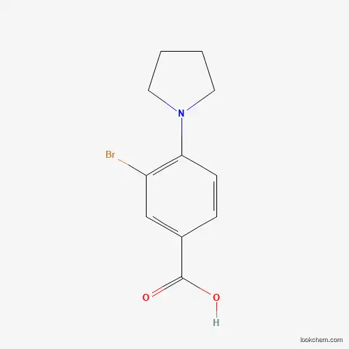 Molecular Structure of 1131615-12-7 (3-Bromo-4-(pyrrolidin-1-yl)benzoic acid)