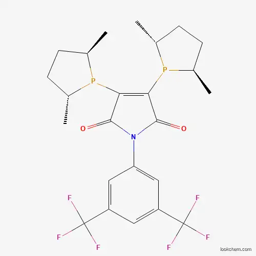 Molecular Structure of 1133149-41-3 (2,3-Bis[(2R,5R)-2,5-dimethylphospholano]-N-[3,5-bis(trifluoromethyl)-phenyl]maleimide)