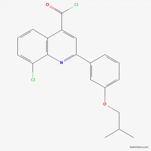 Molecular Structure of 1160255-98-0 (8-Chloro-2-(3-isobutoxyphenyl)quinoline-4-carbonyl chloride)