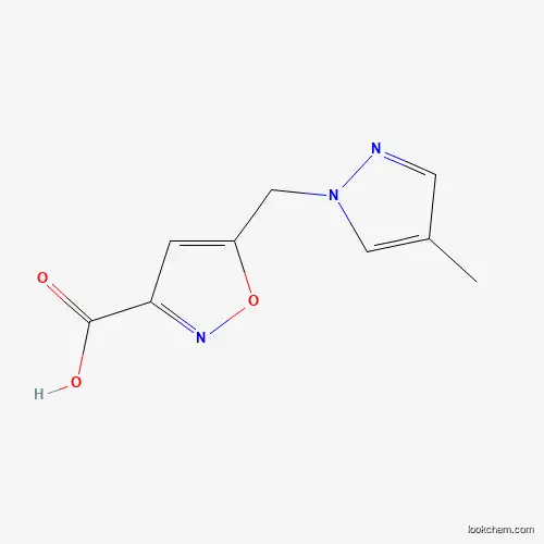 5-[(4-Methyl-1H-pyrazol-1-yl)methyl]isoxazole-3-carboxylic acid